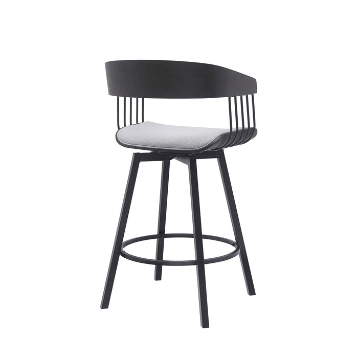 Athena - Swivel Black Metal Stool - Simple Home Plus