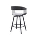 Athena - Swivel Black Metal Stool - Simple Home Plus