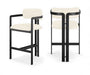 Aurum - Vegan Leather Upholstered Counter Stool With Graphite Black Base - Simple Home Plus