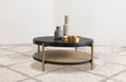 Arini - Round Coffee Table With Storage Shelf - Simple Home Plus