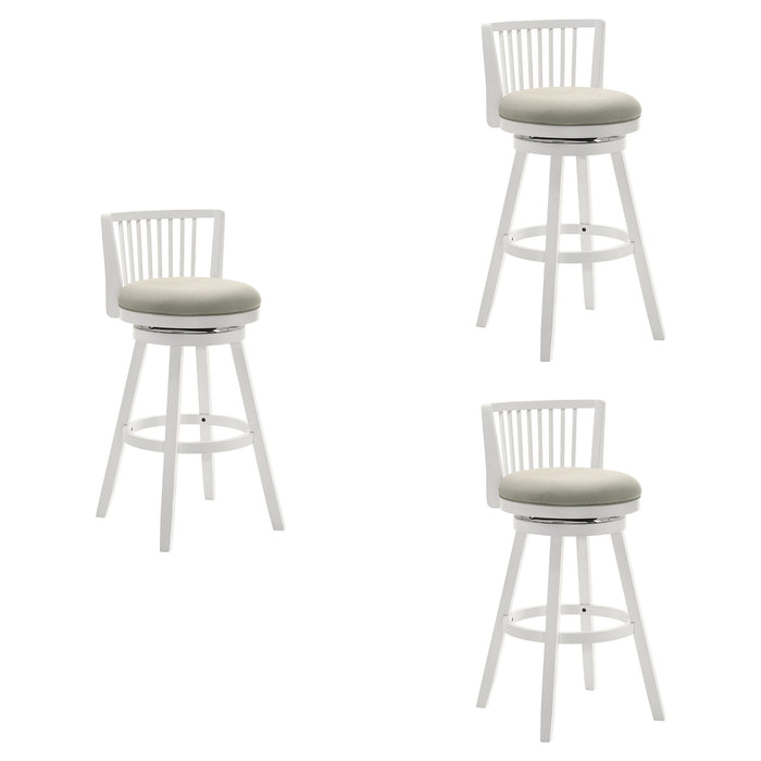 Harper - 26" Amber Glow Counter Height Rubberwood Swivel Barstool - Simple Home Plus