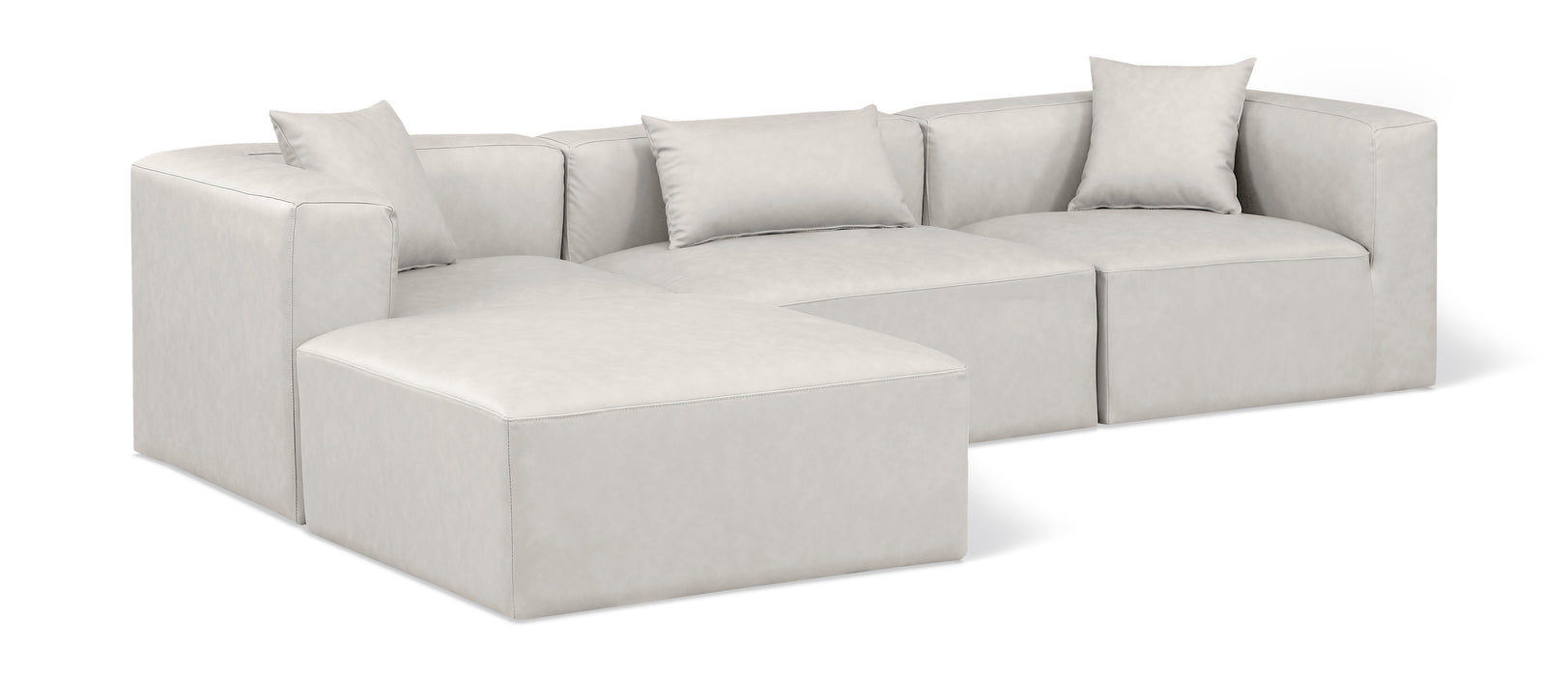 Cube - 4 Piece Modular Sectional With Chaise - Simple Home Plus