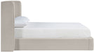 Kendall - Linen Textured Fabric Upholstered Bed - Simple Home Plus