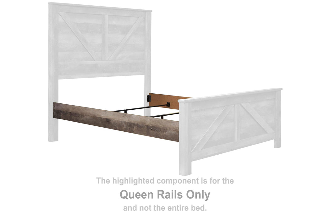 Wynnlow - Queen Crossbuck/Poster Rails - Gray - Simple Home Plus