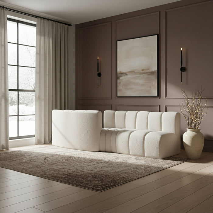 Arc - Boucle Fabric 4 Piece Sofa - Simple Home Plus