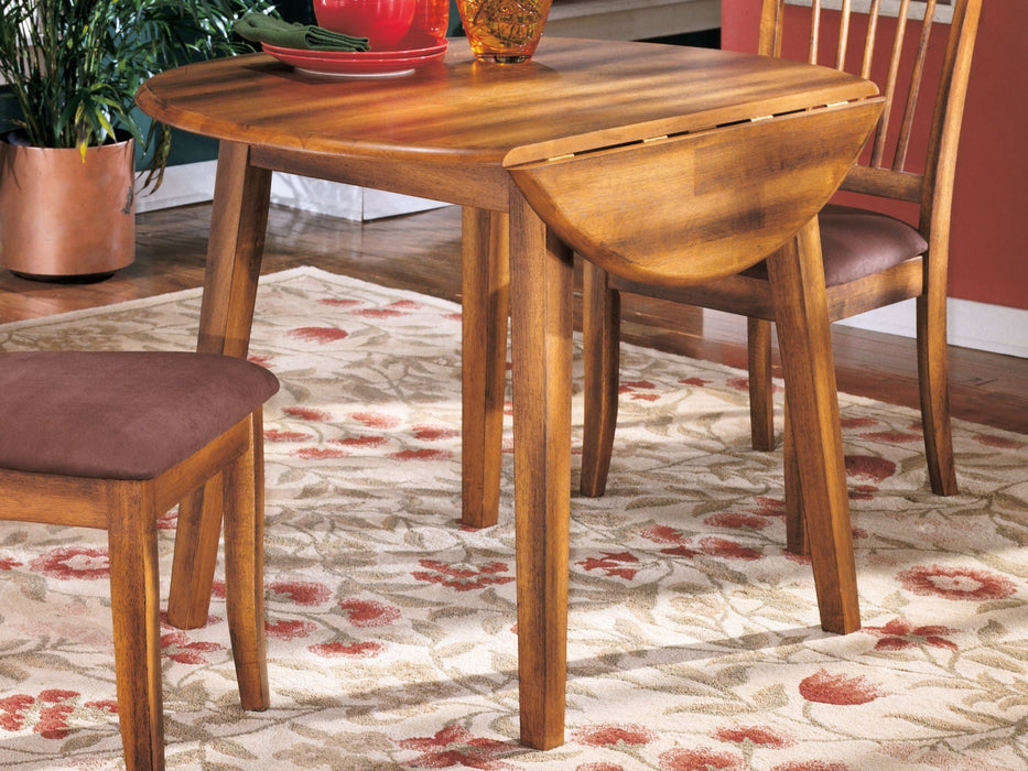 Berringer - Rustic Brown - Round DRM Drop Leaf Table - Simple Home Plus