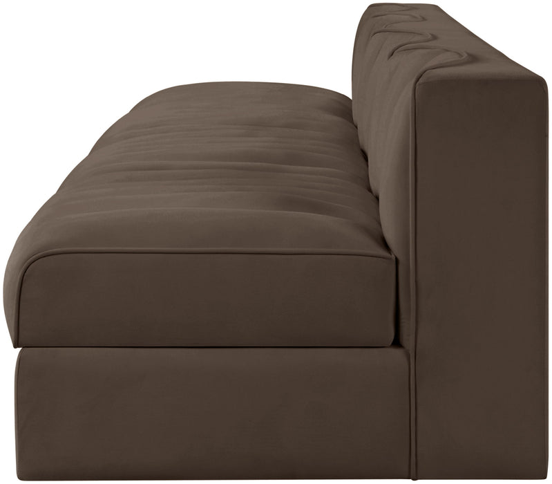 Rummi - Armless Velvet Performance Fabric Upholstered 4 Piece Modular Sofa - Simple Home Plus