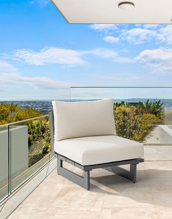 Maldives - Water Resistant Outdoor Patio Armless Chair With Gray Frame - Simple Home Plus