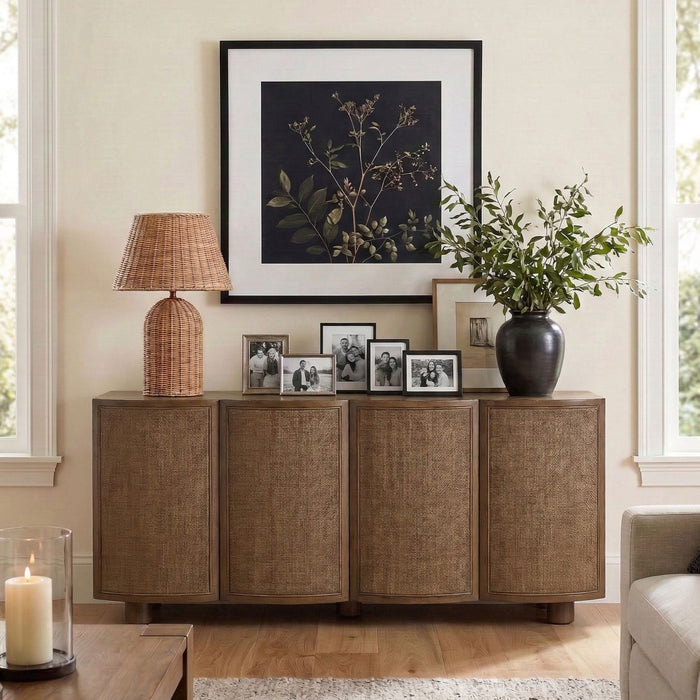 Norin - Solid Wood And Oak Veneer Sideboard/Buffet - Simple Home Plus