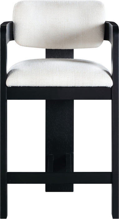 Sacha - Linen Stool With Black Base - Simple Home Plus