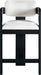 Sacha - Linen Stool With Black Base - Simple Home Plus