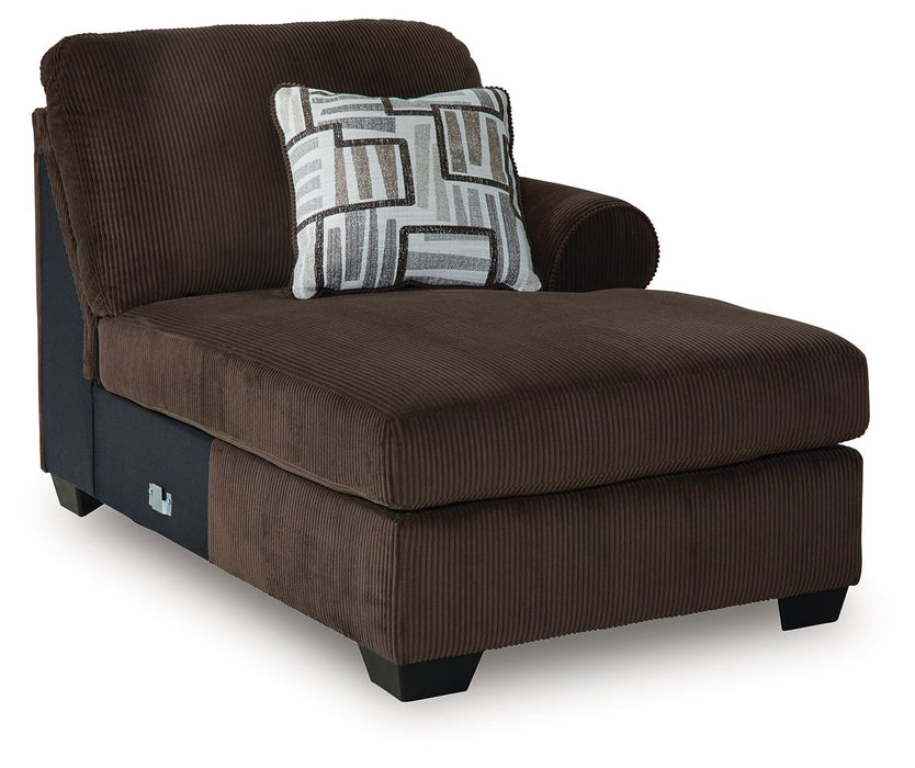 Kimlee - RAF Corner Chaise - Chocolate - Simple Home Plus