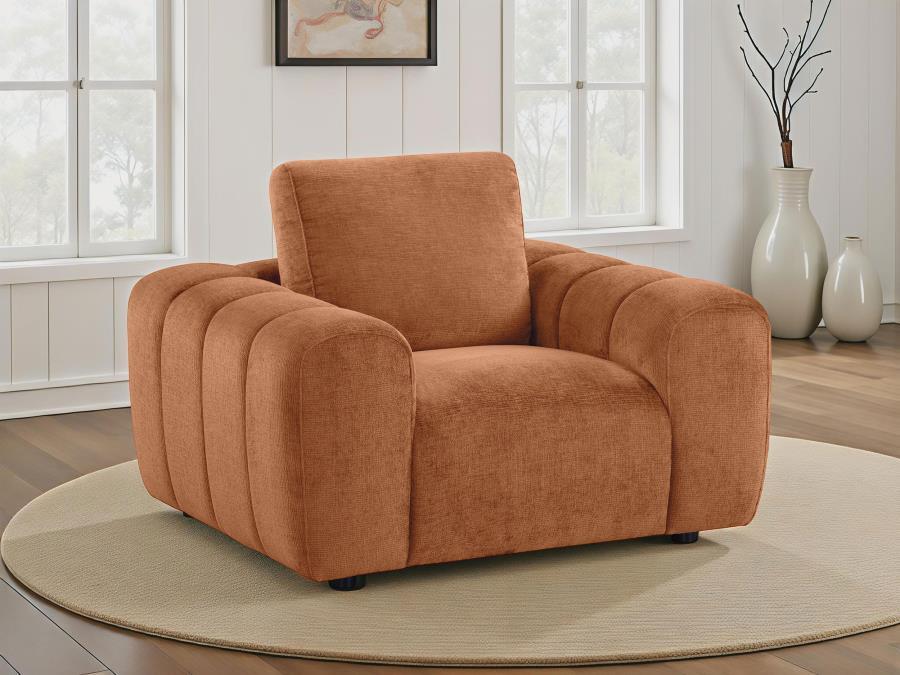 Burnett - Chenille Upholstered Accent Chair - Simple Home Plus