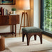 Lawson - Chenille Fabric Upholstered Ottoman - Walnut Base - Simple Home Plus