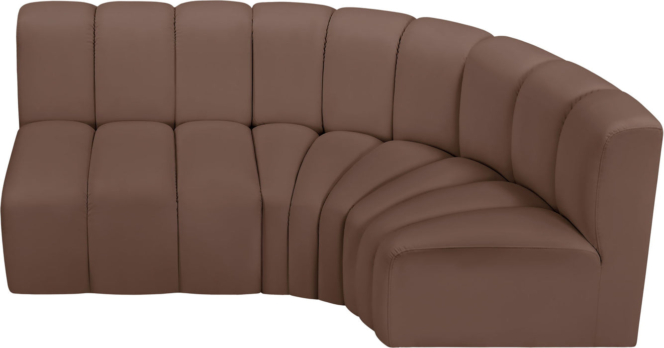 Arc - Faux Leather 3 Piece Sofa