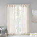 Ceres - Twist Tab Voile Sheer Window Pair - Ivory - Simple Home Plus