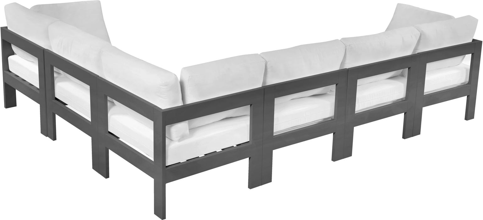 Nizuc - Outdoor Patio 6 Piece Modular Sectional With Gray Frame - Simple Home Plus