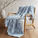 Amira - Dream Soft Heated Throw - Blue Geo - Simple Home Plus