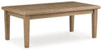 Carter Hall - Rectangular Cocktail Table - Beige - Simple Home Plus