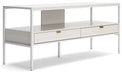 Deznee - White - Large TV Stand - Simple Home Plus
