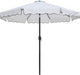 Amalfi - Aluminum Patio Umbrella - Black Base / Black Pole - Simple Home Plus