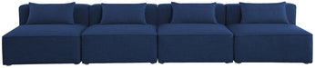 Cube - Linen Modular 4 Seat Armless Sofa - Simple Home Plus