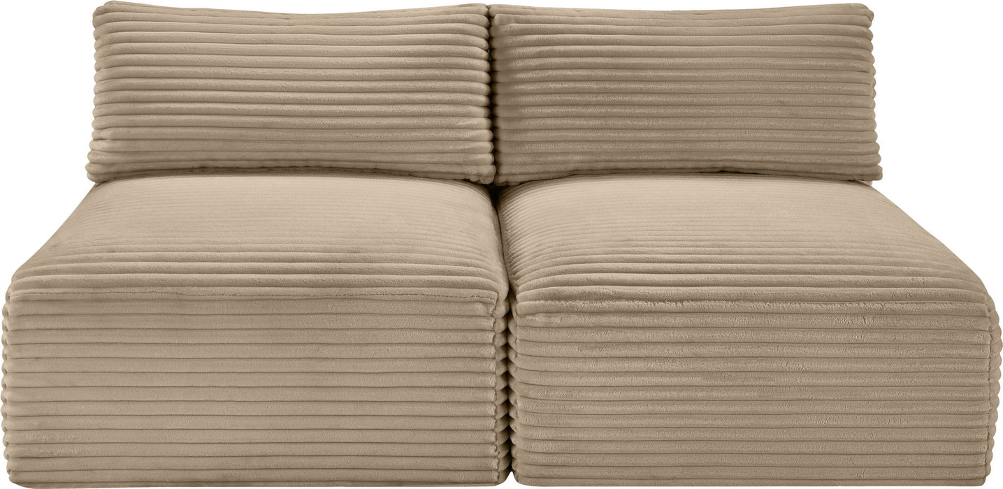 Shaggy - Fabric 2 Seat Modular Armless Sofa - Simple Home Plus