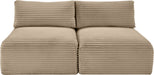 Shaggy - Fabric 2 Seat Modular Armless Sofa - Simple Home Plus