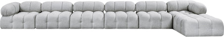 Ames - 7 Piece Boucle Fabric Modular L-Shaped Sectional - Simple Home Plus