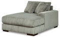 Lindyn - RAF Corner Chaise - Fog - Simple Home Plus
