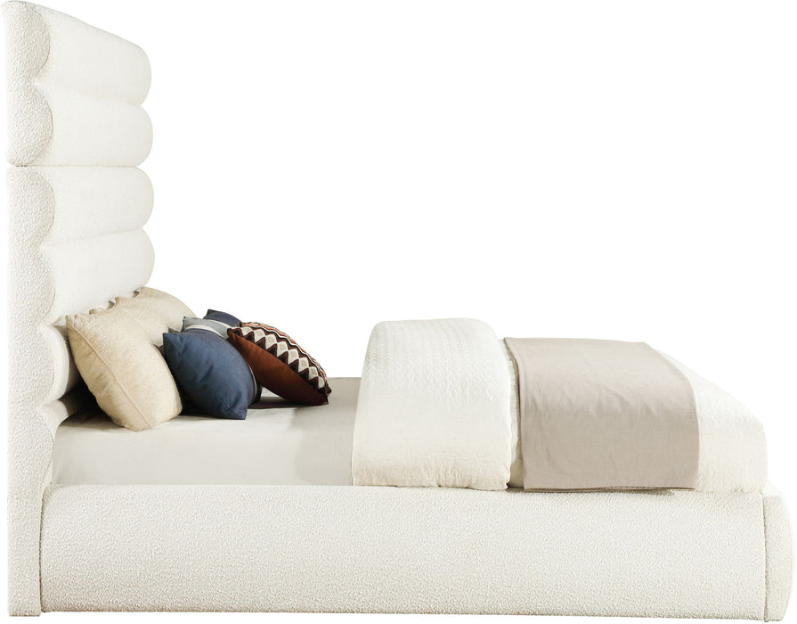 Adam - Boucle Fabric Bed With 70.5" Headboard - Simple Home Plus
