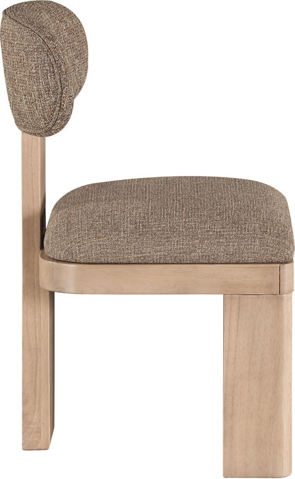 Timbra - Linen Textured Fabric Upholstered Dining Chair (Set of 2) - Natural Base - Simple Home Plus