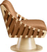 Millwin - Swivel Accent Chair With Natural Base - Simple Home Plus