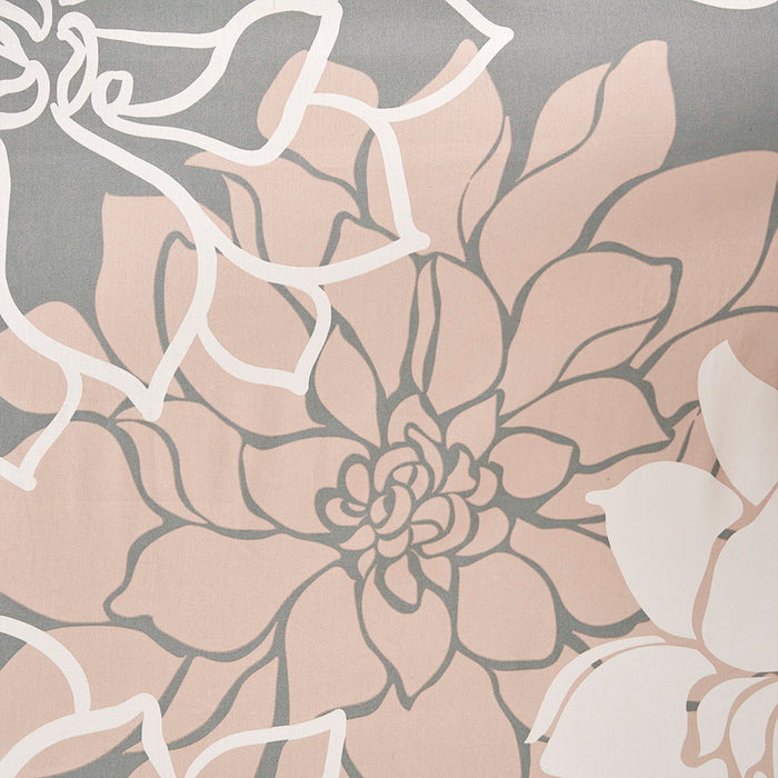 Lola - Floral Printed Shower Curtain - Blush - Simple Home Plus