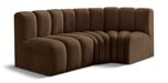 Arc - Velvet 3 Piece Sofa - Simple Home Plus