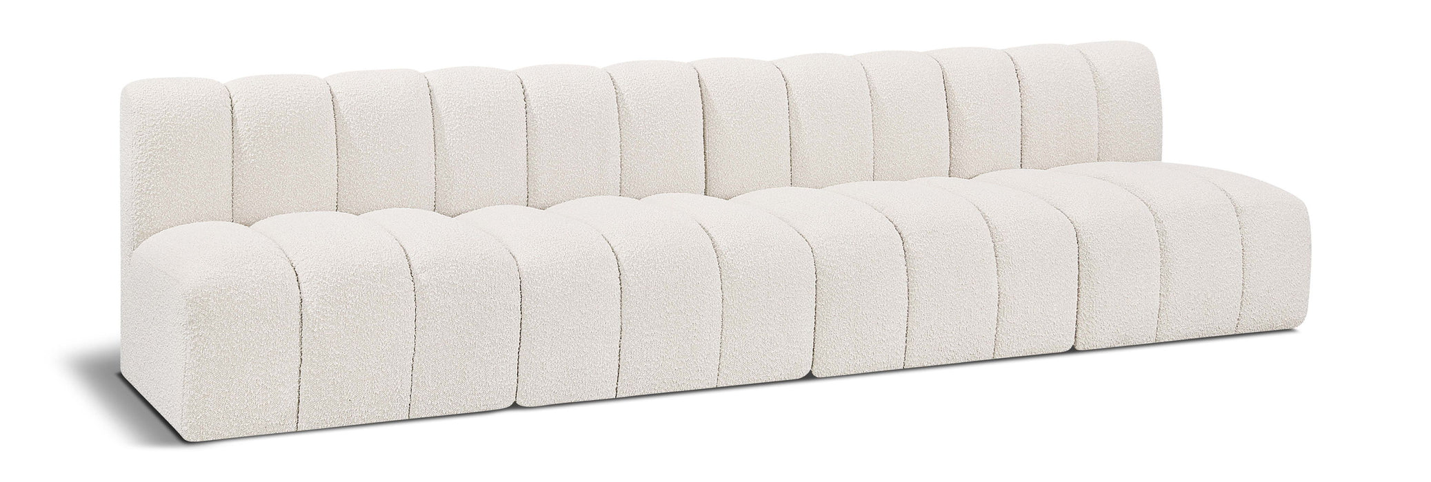 Arc - Boucle Fabric 4 Seats Modular Sofa - Simple Home Plus