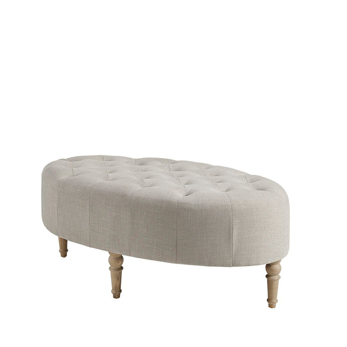 Clara - Accent Ottoman - Linen - Simple Home Plus