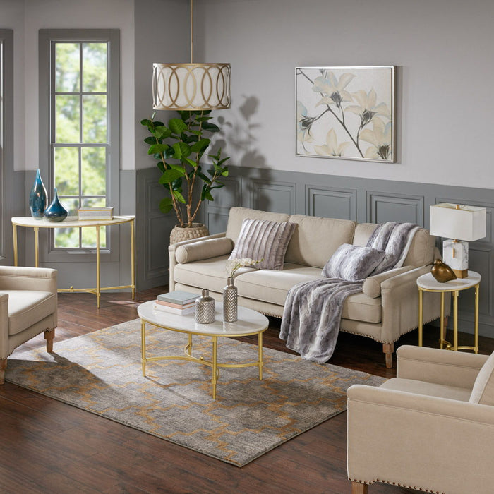 Bordeaux - Coffee Table - White / Gold - Simple Home Plus