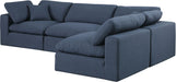 Comfy - 4 Piece Linen Fabric Modular Armless Sectional - Simple Home Plus