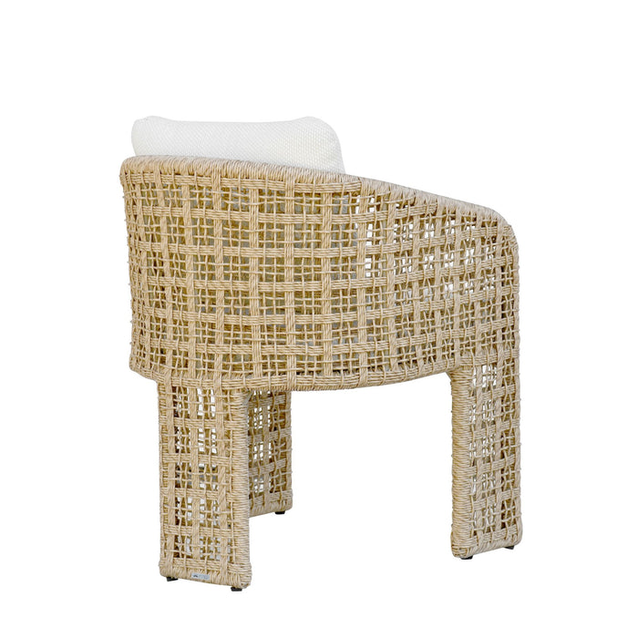 Driftbay - Outdoor Dining Chair - White / Natural - Simple Home Plus