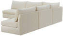 Jacob - Modular Corner Armless Sectional 5 Piece - Simple Home Plus