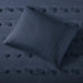 Lucy - Clip Jacquard Comforter Set - Navy - Simple Home Plus