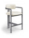 Aurum - Vegan Leather Upholstered Counter Stool With Gray Base - Simple Home Plus