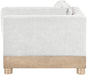 Turin - Chenille Fabric Upholstered Modular Corner Chair - Natural Base - Simple Home Plus