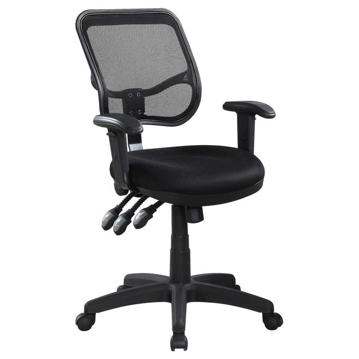 Rollo - Upholstered Adjustable Ergonomic Office Chair - Black - Simple Home Plus