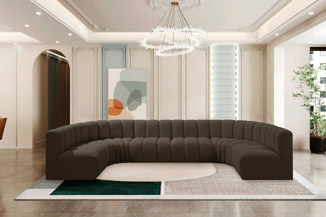 Arc - Boucle Fabric 8 Piece Modular Sofa - Simple Home Plus