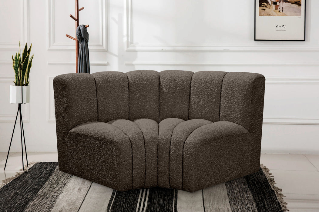 Arc - Boucle Fabric 2 Piece Modular Sofa - Simple Home Plus