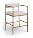 Axis - Linen Textured Beige Fabric Upholstered Counter Stool (Set of 2) - Simple Home Plus