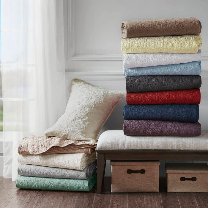 Quebec - King Reversible Bedspread Set - Purple - Simple Home Plus