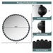 Marlowe - 36" Round Wall Decor Mirror - Black - Simple Home Plus